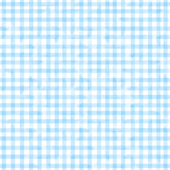 Watercolor blue checkered seamless pattern