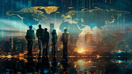 Aufkleber - Global communication networks are integral to international business strategies.