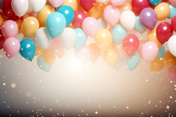 birthday party balloon background decoration