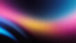 © Arthur - abstract glowing background blue pink yellow waves on black background, grainy gradient, poster banner header design