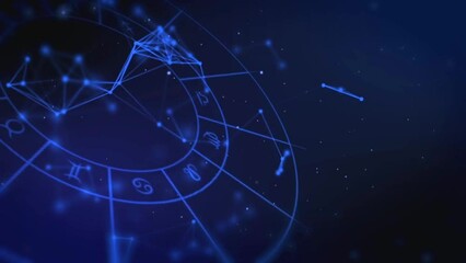 zodiac astrology horoscope blue background