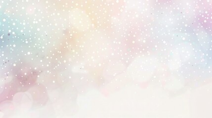 Wall Mural - A soft and subtle background with pastel-colored dots gently fading into a creamy white base, creating a dreamy and delicate visual texture suitable for invitations or baby announcements.
