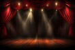 © Monirknn - Magic theater stage red curtains Show Spotlight