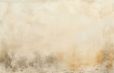 Poster - Abstract painting with a textured beige and white background. AI.