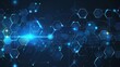 © Matthew - Futuristic digital abstract background with hexagons and blue lights