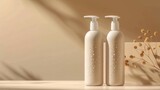 Luxury shampoo and conditioner bottles, returns brightness to the hair, revitalizes hair health