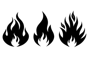 Wall Mural - fire and flames icons vector illustration 