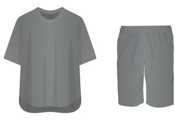 Wall Mural - T shirt and shorts. vector illustration
