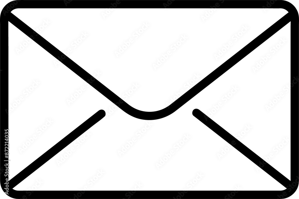 envelope black line icon