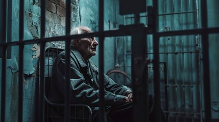 Poster - grandfather inside a prison