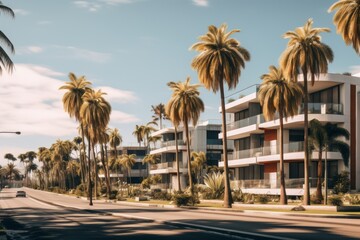 Wall Mural -  Beautiful Elegance Contemporary Living Among Palm Trees.jpeg