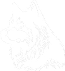  Alaskan Malamute outline