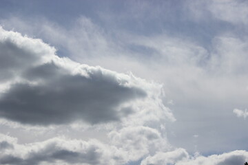 Wall Mural - Golden hour sky with clouds.