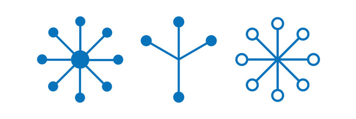 Business network icon set illustration.  Connection icon.