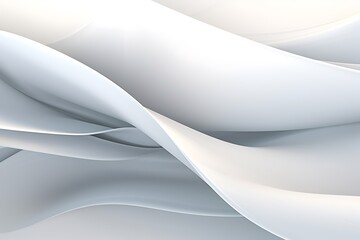 Abstract white wave lines background with copy space. Smooth elegant white waves surface
