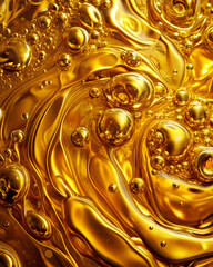 Poster - Liquid gold texture for your design
