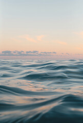 Wall Mural - Crystal clear sea water at sunset