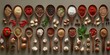 © xartproduction - A collection of spices and herbs are displayed in wooden spoons