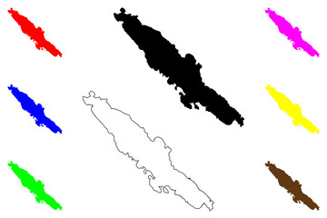 Canvas Print - Pasman island (Republic of Croatia, Adriatic Sea) map vector illustration, scribble sketch Pašman map