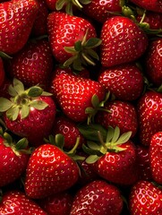 Wall Mural - Photo of strawberries 1