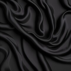 Wavy smoot soft black silk drap fallind surface sample texture background