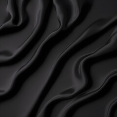 Wavy smoot soft black silk drap fallind surface sample texture background