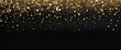 © Qbertstudio - A luxurious black background adorned with scattered gold confetti, ideal for glamorous celebrations or festive events like New Year's, weddings, and anniversaries