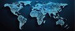 © Qbertstudio - Futuristic digital world map with glowing interconnected networks, symbolizing global connectivity, technology, and modern communication