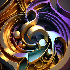 Wall Mural - abstract background with clef, modern multicolor music background with abstract structure