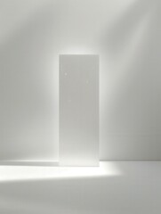 Wall Mural - a white room with a light shining in the corner