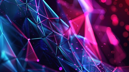 Futuristic 3D Abstract Background with Web Development Inspiration