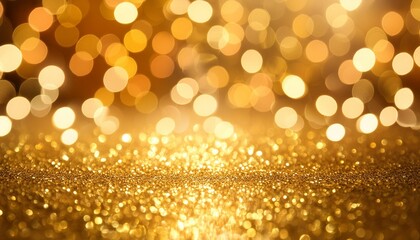 Sticker - gold bokeh background with lights