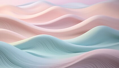 Sticker - abstract pastel tranquil wavy background with soft flowing waves