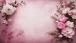 © Bryson - old pink paper parchment background design with distressed vintage stains and ink spatter and white faded shabby center elegant antique dusty rose or mauve color