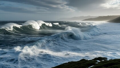 Wall Mural - waves on the sea