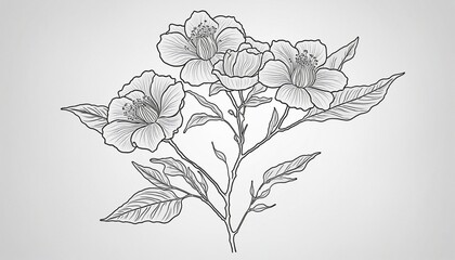 Wall Mural - flower doodle