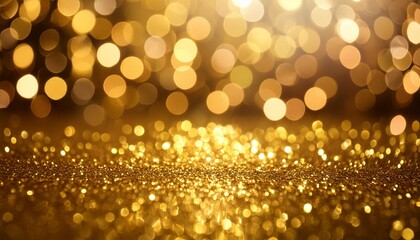 Sticker - gold bokeh background with lights