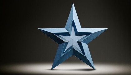 Sticker - a blue star on a transparent background