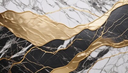 Poster - elegant marbled texture with gold and marble luxury style lines for background design and decor