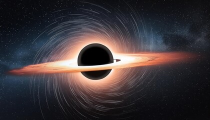 Poster - a mesmerizing illustration of a black hole in space