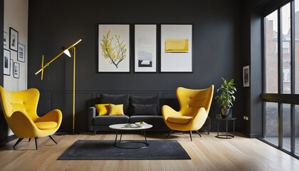 Wall Mural - modern living room interior design