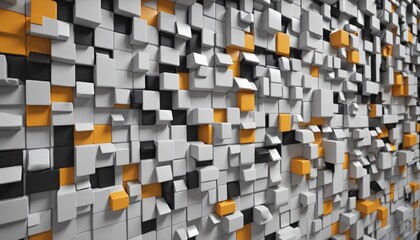 Poster - Abstract cubes, wall paper design