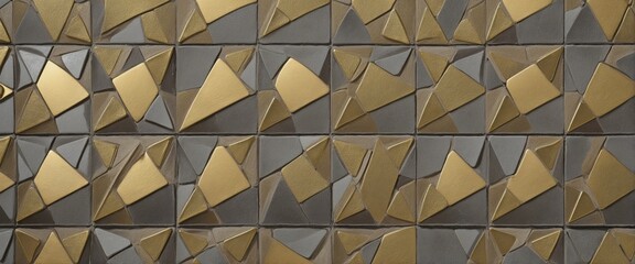 Wall Mural - abstract gold shapes design, wall paper