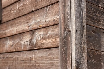 Wall Mural - Wooden lumber construction of a shed