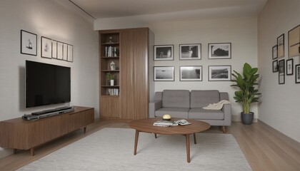 Canvas Print - modern living room interior design