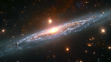 Aufkleber - This stunning view of a spiral galaxy in deep space. Space background