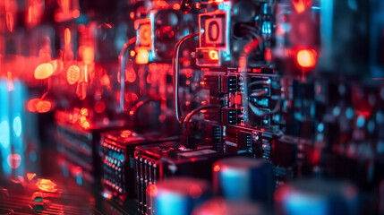 Wall Mural - quantum computer hardware