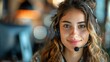 © hisilly - Smiling Call Center Operator Providing Friendly Customer Support Service