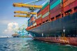© Fitry - Cargo Ship Docked at a Busy Port