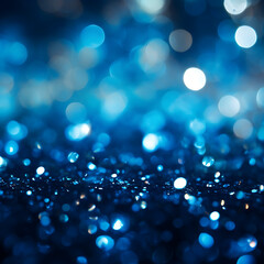 Wall Mural - glitter vintage lights background. silver and blue. de-focused